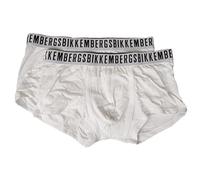 Bikkembergs Boxer Uomo Confezione 2 Boxer Cotone elesticizzato Elastico a Vista Underwear Articolo BKK1UTR02BI BI Pack Trunk, White, M - EU M - US S - FR 3
