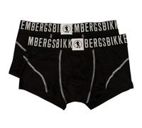 Bikkembergs Boxer Uomo Confezione 2 Boxer Cotone elesticizzato Elastico a Vista Underwear Articolo BKK1UTR06BI BI Pack Trunk, Black, L