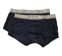 Bikkembergs Boxer Uomo Confezione 2 Boxer Cotone elesticizzato Elastico a Vista Underwear Articolo BKK1UTR02BI BI Pack Trunk, Navy, M