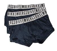 Bikkembergs Boxer Uomo Confezione 3 Boxer Elastico a Vista Cotone Elasticizzato Underwear Articolo BKK1UTR01TR Tri-Pack Trunk, Navy, XL