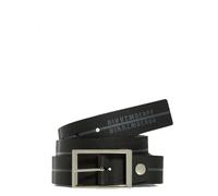 Bikkembergs Cintura uomo in pelle Nera Nero Belt Men 35mm a contrasto cromatico Cinta 90/105