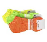 Bikkembergs Confezione 3 paia calze sneakers uomo set calzini tripack articolo VBKC04938 SOCKS NEON, 0923 Yellow/Green/Orange fluo, S/M - Piede 39/42