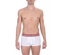 Bikkembergs Confezione da 2 Boxer da Uomo, L Bianco, Cotone Stretch