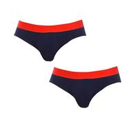 Bikkembergs Confezione da 2 Slip Bicolore BKK1USP04BI da Uomo, Blu Navy, S