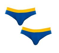 Bikkembergs Confezione da 2 Slip Bicolore BKK1USP04BI da Uomo, Blu, S