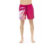 Bikkembergs Fuchsia Polyester Men Swim Short - S