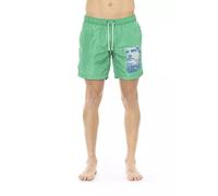 Bikkembergs Green Polyester Men Swim Short - S
