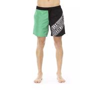 Bikkembergs Green Polyester Men Swim Short - XL