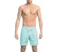 Bikkembergs Light Blue Polyester Men Swim Short - XL