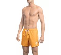 Bikkembergs Orange Polyester Men Swim Short - S