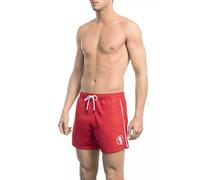 Bikkembergs Red Polyester Men Swim Short - L