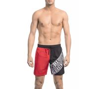 Bikkembergs Red Polyester Men Swim Short - L
