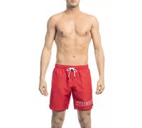 Bikkembergs Red Polyester Men's Swim Short - M