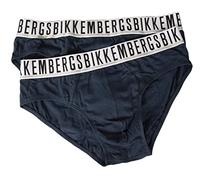 Bikkembergs Slip Uomo Confezione 2 Pezzi Elastico a Vista Cotone Elasticizzato Underwear Articolo BKK1USP01BI Bipack Briefs, Navy, XL