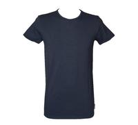 Bikkembergs T-Shirt Uomo Maglietta Manica Corta Girocollo Cotone Elasticizzato Articolo BKK1UTS01SI, Navy, L