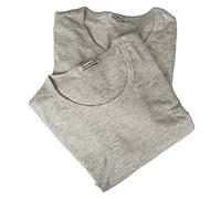 Bikkembergs T-Shirt Uomo Confezione 2 Magliette Manica Corta Girocollo Cotone Elasticizzato Bipack Articolo BKK1UTS01BI BI (L - EU L - US M - FR 4, Melange Grey)