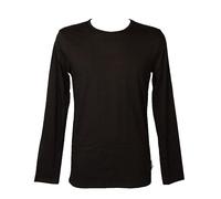 Bikkembergs T-Shirt Uomo Maglia Manica Lunga Girocollo Cotone Elasticizzato Articolo BKK1UTL10SI Single t-Shirt, Black, L - EU L - US M - FR 4