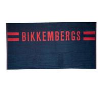 Bikkembergs Telo mare piscina o spa cotone spugna e ciniglia logato cm.170 x 90 (CIRCA) articolo BKK3MTW01, Navy, Taglia unica