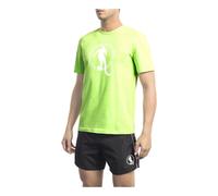 Bikkembergs, ,Tops ,Uomo ,Verde ,M Magliette con stampa frontale del logo