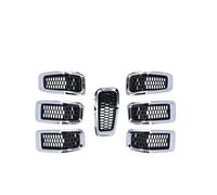 BIKKJBK Griglia Anteriore 7pcs Inserti della Griglia Anteriore Griglia di Protezione Accessori per Cherokee 2014-2018 Griglia di Protezione Inserto GRIGLIA Centrale PARAURTI