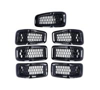 BIKKJBK Griglia Anteriore 7pcs Inserti della Griglia Anteriore Griglia di Protezione Accessori per Cherokee 2014-2018 Griglia di Protezione Inserto GRIGLIA Centrale PARAURTI