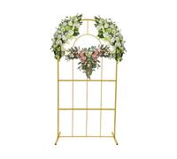 Biknltio Supporto per matrimonio in metallo con arco verticale per matrimonio dorato, colore oro, 2 x 1 m
