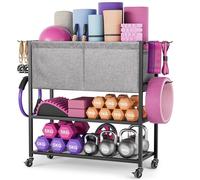 Bikoney Soporte Esterilla Yoga - Organizador de Gimnasio con Ruedas