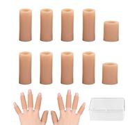 BIKPRST 10 Pezzi Protezioni Per Dita In Silicone, Copridito In Silicone, Gel Manicotti Per Dita E Pollici, Protezioni Per Dita In Gel, Gel Manicotti Per Dita, Proteggi Dita