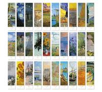BIKPRST 30 Cartoline Motivazionali Artistiche,Include 10 pezzi che si illuminano al buio, Cartoline di Pittura a Olio, Cartoline Stile Vintage, Segnalibri Artistici Cartoline,Van Gogh