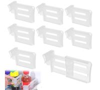 BIKPRST 8 Pezzi Divisori Per Frigorifero Ferma Bottiglie Per Frigorifero Organizzatori Regolabili,Fermabottiglie Frigorifero Divisore, Frigorifero Spazio Allocatore