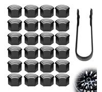 BIKPRST Bikprst 24 Pezzi Copridadi Ruota 17Mm Copridadi Bullone Ruota, Copridadi Esagonali Per Pneumatici Con Set Di Strumenti Di Rimozione Per Auto(Grigio)