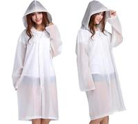 BIKPRST Poncho Impermeabile, 2 Pcs Impermeabile Per Adulti Da Portatile Eva Trasparenti Riutilizzabili, Cappotto Di Pioggia Poncho Per Uomo E Donna Per Pesca, Parchi Acquatici E Altro Ancora