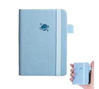 BIKPRST Taccuino Tascabile Taccuino A7 Quaderno Appunti Piccolo Mini Diario 96 Pagine Taccuino In Pelle Con Chiusura Elastico Per Scolastiche, Ufficio（Blu）