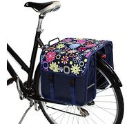BikyBag Classic - Borse Laterali Doppie per Bicicletta (Fiori rosa margherita)