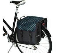 BikyBag Classic - Borse Laterali Doppie per Bicicletta (Pois blu)