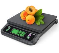 Bilance da Cucina Elettroniche da 30 kg / 1 G, Bilancia Digitale per Alimenti Cucina Domestica Pesatura della Frutta Bilance Multifunzione, Black, 25kg-1g