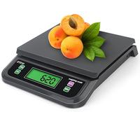 Bilance da Cucina Elettroniche da 30 kg / 1 G, Bilancia Digitale per Alimenti Cucina Domestica Pesatura della Frutta Bilance Multifunzione, Black, 15kg-0.5g