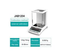 Bilance da laboratorio Bilancia analitica Microbilancia digitale Bilancia elettronica di precisione Bilancia 120 g Gamma 220 g Risoluzione 0,0001 g,Facile da usare(JAB1204 (120g 0.1mg))