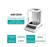Bilance da laboratorio Bilancia analitica Microbilancia digitale Bilancia elettronica di precisione Bilancia 120 g Gamma 220 g Risoluzione 0,0001 g,Facile da usare(JAB1204N(120g 0.1mg))