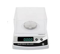 Bilance digitali da laboratorio, Bilancia elettronica da 0,001 g/0,01 g con parabrezza Bilancia di precisione digitale analitica solida da laboratorio ad alta precisione(100g 0.001g)