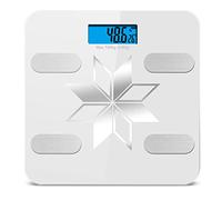 Bilance per il grasso corporeo,Bluetooth digitale da bagno con 25 caratteristiche essenziali grasso corporeo muscolo scheletrico metabolismo e BMI,Smart APP per il fitness (bianco)