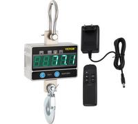 Bilancia a Gancio Digitale da 1000 KG, Bilancia Dinamometro con Gru di Elevata Precisione, Gancio da Bilancia Elettronico, Bilancia da Appendere Mini Portatile con Display LCD , pesca (argento)