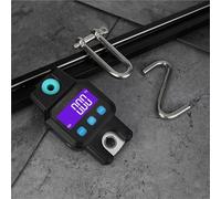 Bilancia a gru, Bilancia elettronica digitale ricaricabile da 300 kg, bilancia con gancio appeso retroilluminato, bilancia da viaggio for la pesca(Noir)