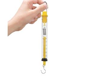 Bilancia a molla per peso, dinamometro trasparente con capacità di 2,5 N, dinammetro fisica | per esperimenti educativi di studenti di scienze di laboratorio fisica