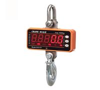 Bilancia a sospensione, Bilancia digitale for gru Bilancia sospesa for carichi pesanti da 1000 kg/2200 libbre con custodia addensata con display a LED for telecomando(Orange,500KG/200G)