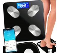 Bilancia analitica da bagno ultra sottile da 180 kg, 25 in 1, compatibile con Android e iOS, bilancia analitica da bagno sottile, 180 kg, smart+ 25in1, decorazione da bagno estiva ✨Bilancia analitica 