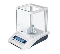 Bilancia analitica elettronica, bilancia da laboratorio di precisione 0,0001 g, con display LCD/uscita dati/calibrazione esterna/parabrezza, per laboratorio farmacia stabilimento chimico gioielleria