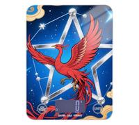 Bilancia astratta rossa Phoenix Star blu impermeabile per alimenti 5 kg/5 g, bilancia da cucina con 4 unità per perdere peso spezie per preparare i pasti (batterie non incluse)