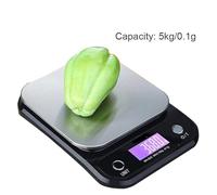 Bilancia - Bilancia digitale da cucina con display LCD, bilancia da tavolo for uso domestico, 5 kg/10 kg, strumento di pesatura da cucina(5kg-0.1g)