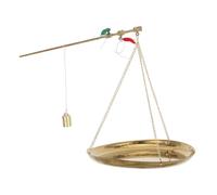Bilancia Cinese Manuale di Precisione 250g in Rame per Tè | Misurazione Accurata, Facile da Calibrare, Uso in Cucina Erboristeria, Finitura Oro Tradizionale